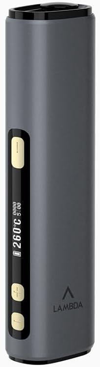 LAMBDA i8 HNB Heat-not-burn Devices Non-Contact Electromagnetic Induction Heater OLED 3200 mAh Adjustable Heating Time and Temperature (Dark Grey)