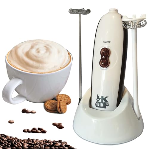 HKODP Powerful Milk Frother Wand - Battery Operated Handheld Drink