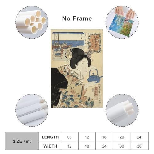 歌川国芳浮世絵 海愛度図会：長門の幻 絵画 ポスター 印刷 壁アート 油彩画 モダン 誕生日ギフト すぐに掛けられます24x36inch(60x90cm) [2]