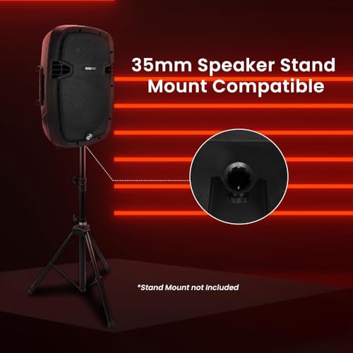 PYLE-PRO 1000W Powered Bluetooth PA System Speakers - Active DJ Speakers with 10 Inch Subwoofer Monitor Speaker and Built-in USB for Audio, Music, Concerts, Band - PPHP1037UB, Black by Pyle - Image 5
