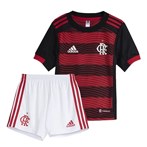 Mini Kit Uniforme Infantil 1 CR Flamengo 22/23 | adidas Brasil HA8331 (4A)
