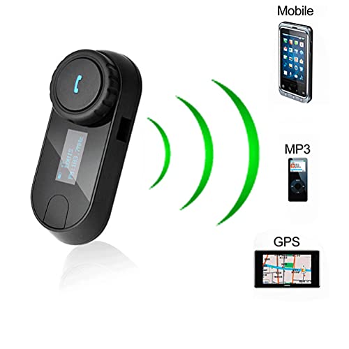 Fone de ouvido para capacete de motocicleta com tela de LCD Intercomunicador para capacete de respos