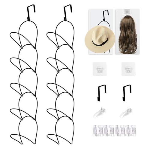 MASDFEL 10 Pack Hat & Wig Stand Organizer for Multiple