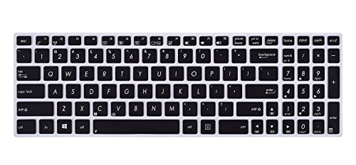Keyboard Cover for ASUS G501JW UX501 K501UX K501LX GL502VY GL502VM GL551JM GL551JW GL552VW GL552JX Q503UA Q524U Q552UB Q553UB Q534UX F554LA F555LA F555UA F556UA R556LA X550ZA,Black