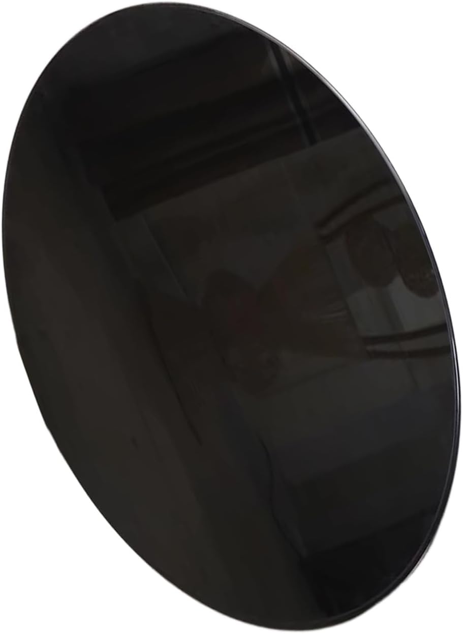 Round Tempered Glass Table Top Black, 36" Round, 1/2" Thick Glass, Tempered Beveled Edge, Premium Round Circular Plate Glass(100cm(39IN))