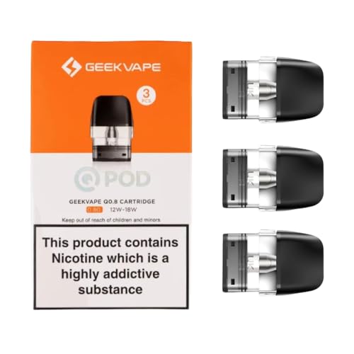 Geek_vape Sonder Q Top Fill Replacement Pods - 3 Pack Built in Mesh Coil Cartridge Leak Proof Top Filling Cartridges Haman 2ml Refillable Cartridge - No Nicotine (0.8 Ohm)