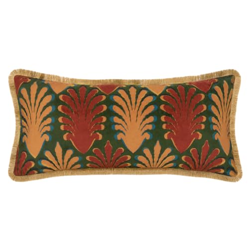 patdrea Designer Vintage Velvet Throw Pillow Cover,12"x28"-OldlegendA