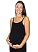 Leading Lady Women's Nursing Cami with Built In Bra, Black, Medium