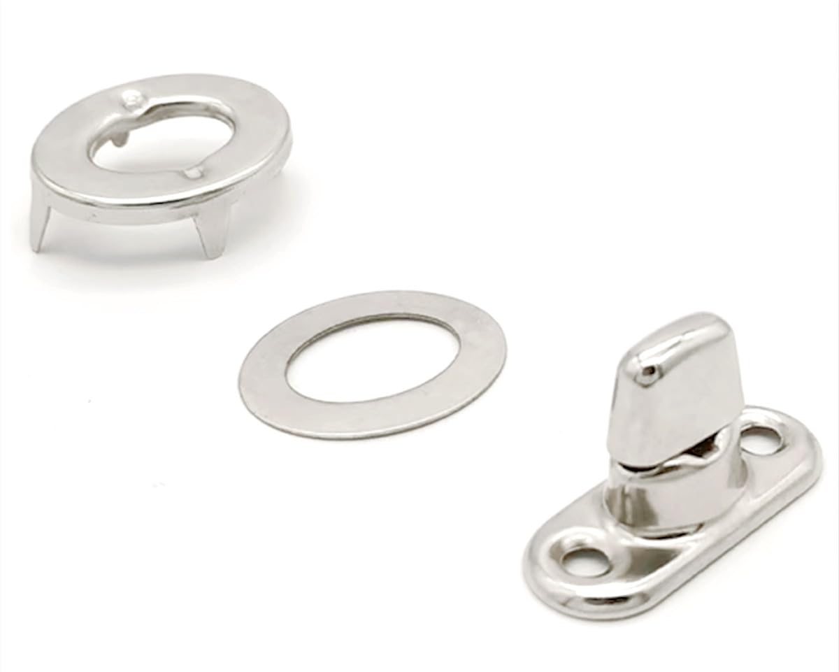 JJiaoLinin Twist Lock Fastener, 12 Sets Button Fasteners with Eyelet and Bases, Handbag Hardware Accessories - Image 4