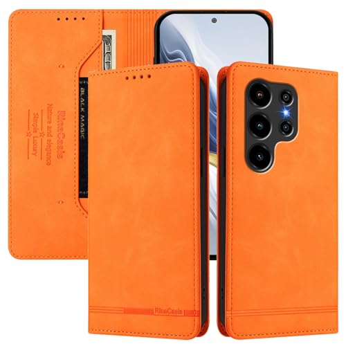 �X�}�z�P�[�X �Ή��@�� for Blackview Wave 10 �X�}�z�P�[�X�y�J�[�h�z���_�[�E�E�H���b�g�E�}�O�l�b�g�o�b�N���E�t���b�v�E�X�^���h�@�\�t���zOrange