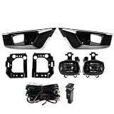 SINOSCOGO Kit de remplacement de phare antibrouillard pour pare chocs avant, Compatible avec Patrol Armada 2021 2022 2023, comprend un interrupteur et un câblage pour phare antibrouillard