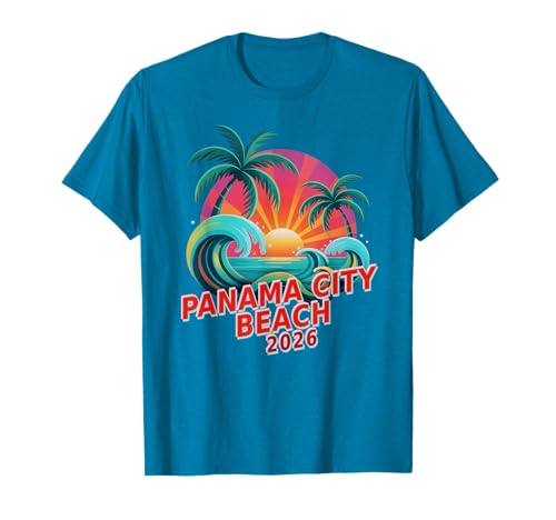 Mom Daughter Panama City Beach 2026 Besties Trip Surfer T-Shirt