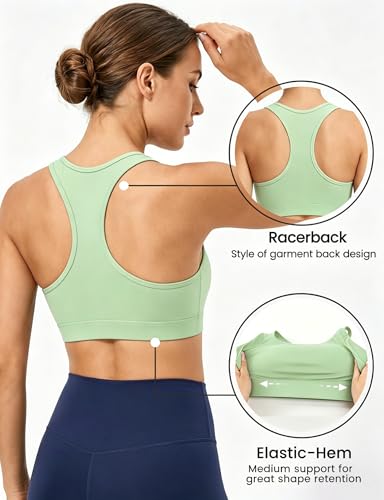 Image of Buauty Sports Bras for Women, Medium Impact Support Sports Bra Push Up Workout Built in Bra Running Yoga