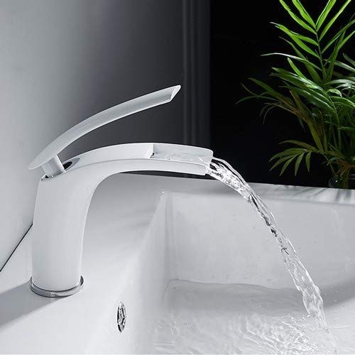Robinet robuste en bronze blanc au design de cascade moderne - 3