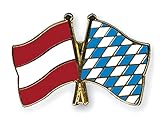 Freundschaftspin pins Österreich-Bayern Flagge Fahne Anstecker Button Metall NEU Anstecknadel