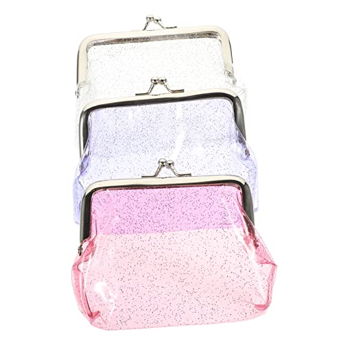 Cabilock 12 Pçs Bolsa De Transparente Pequena Bolsa Clara Carteira De Menina Mini Carteiras Para Bol