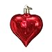 Old World Christmas Large Shiny Red Heart Glass Blown Ornament