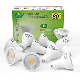 GY Ampoules LED GU10 4.9W Equivalent 80W, 780LM 3000K Blanc Chaud, Angle de Lumière 120°, Ampoule GU10 Led Efficacité Energétique, Non Dimmable, Lot de 10