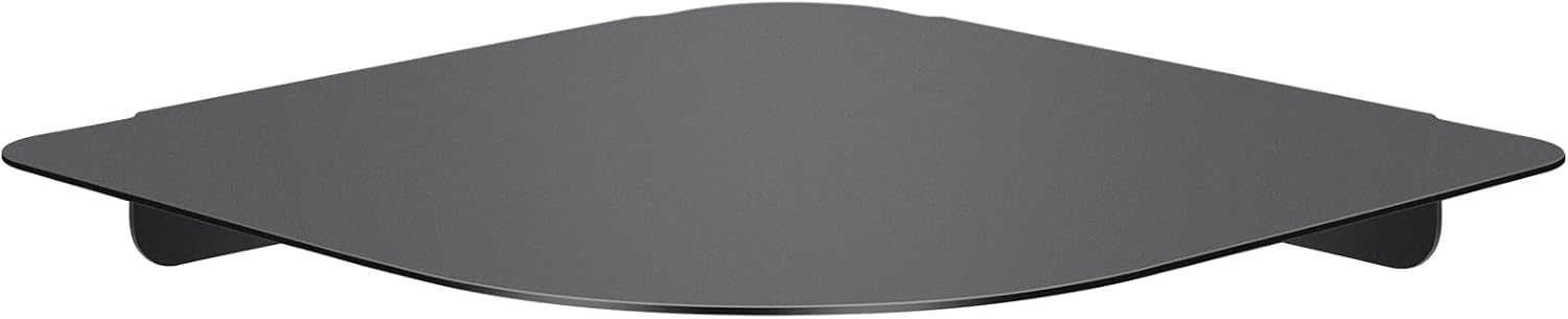 8" Floating Corner Shelf, Metal Corner Shelf Wall Mount for Wall Storage, for Smart Home, Speakers, Internet Router, Security Camera - for Bathroom, Kitchen, Bedroom, and Living Room (Black)