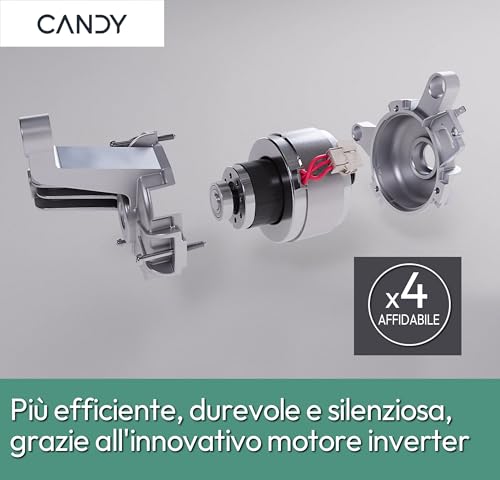 Candy Smart Pro Asciugatrice 8 Kg A Pompa Di Calore, Libera Installazione, Classe A+++, Wi-Fi + Ble, Controllo Da App, Programma Ciclo Lana, 58,5 X 59,6 X 85 Cm, Bianca - Csoe H8A3TE-S - 3