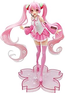 Hatsune Miku Anime Model Anime Statue Sakura Hatsune Bag Pink Miku Pvc Movable Can Collectables Height: 20Cm