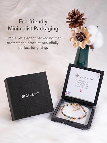 SENLLY Unique Gift Bracelet for Women, Beaded Natural Gemstone Jewelry — view 6