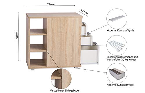 Bürocontainer Mutatio Schubladenschrank mit Schubladen 40 cm