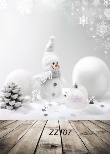 5x7ft Snowman Thin Vinyl Customized Backdrop CP Photography Prop Photo Background ZZ107