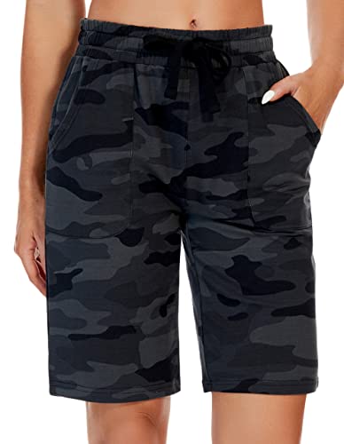 Short de survêtement avec poches femme coton stretch entraînement fitness S