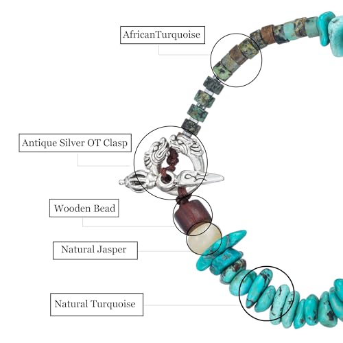 Image of Plumiss Women Boho Handmade Natural Stone Crystal Leather Bead Wrap Bracelets Collection