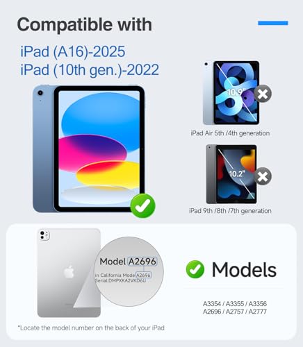 Image of iGluz 2 Pack for iPad 11th /10th Gen.(A16 2025 /2022,11 /10.9 inch)9H+ Tempered Glass Screen Protector with Easy-Install Box[12FT Grade Shatterproof]Apple Pencil Compatible,HD Clarity,Scratch Resistant