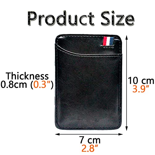 Men's Fashion Slim Pocket Wallets with RFID Blocking, Mini Bifold Wallets Short Leather Money Clips Credit Card Purse, Freemasons Masonic Symbol Cash Holder,Black,Style42