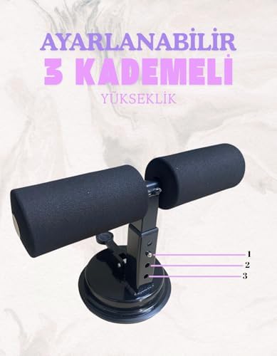 Vantuzlu Mekik Çekme Spor Aleti Metal Karın Egzersizi Evde Spor Egzersiz - Görsel 3