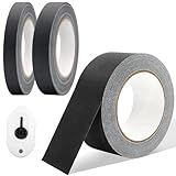 YPLonon 3 Rolle Gaffa Tape Schwarz 30m Gewebebänder mit Universalmesser Starke Haftung Panzerband Wasserdichtes Gewebeband für Reparieren Befestigen Bündeln