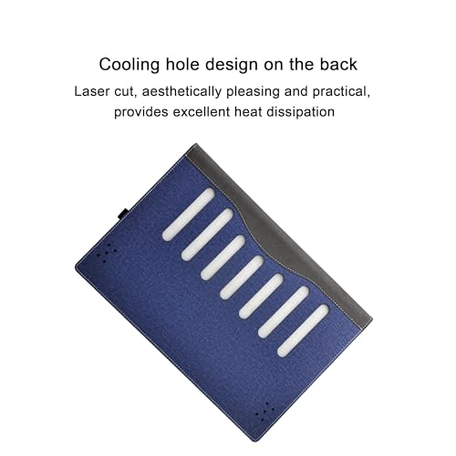 16 inch Laptop Case Cover for HP EliteBook 860/865 G9 G10 Sleeve & ZBook Firefly,Detachable PU Leather Protective Shell Bag with Pen Holder (Dark Blue) by forubar - Image 3
