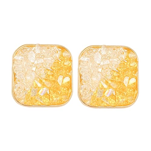 BESPORTBLE 1 Par De Pendientes Geométricos Dorados Para Mujer Pendientes Sencillos Pendientes Geométricos Decoración De Orejas Pendientes De Plástico Amarillo