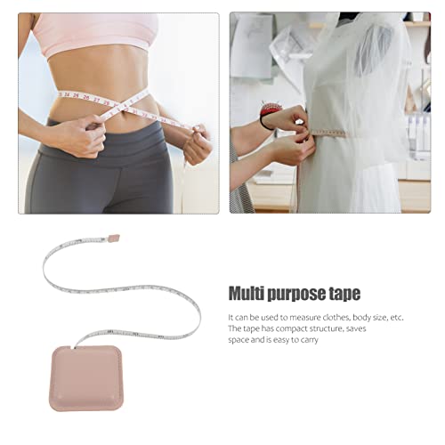 DOITOOL 1 Peça de Tecido de Medição de Artesanato de Couro Dupla M Medida Alfaiates Rosa Peito Médic