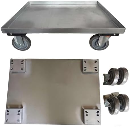 Metal Drip Tray with Wheels for Car, Washing Machine, Refrigerator & Potted Plants - Universal Spill Pan (50x50cm/20x20in) - Durable & Versatile Drip Pan