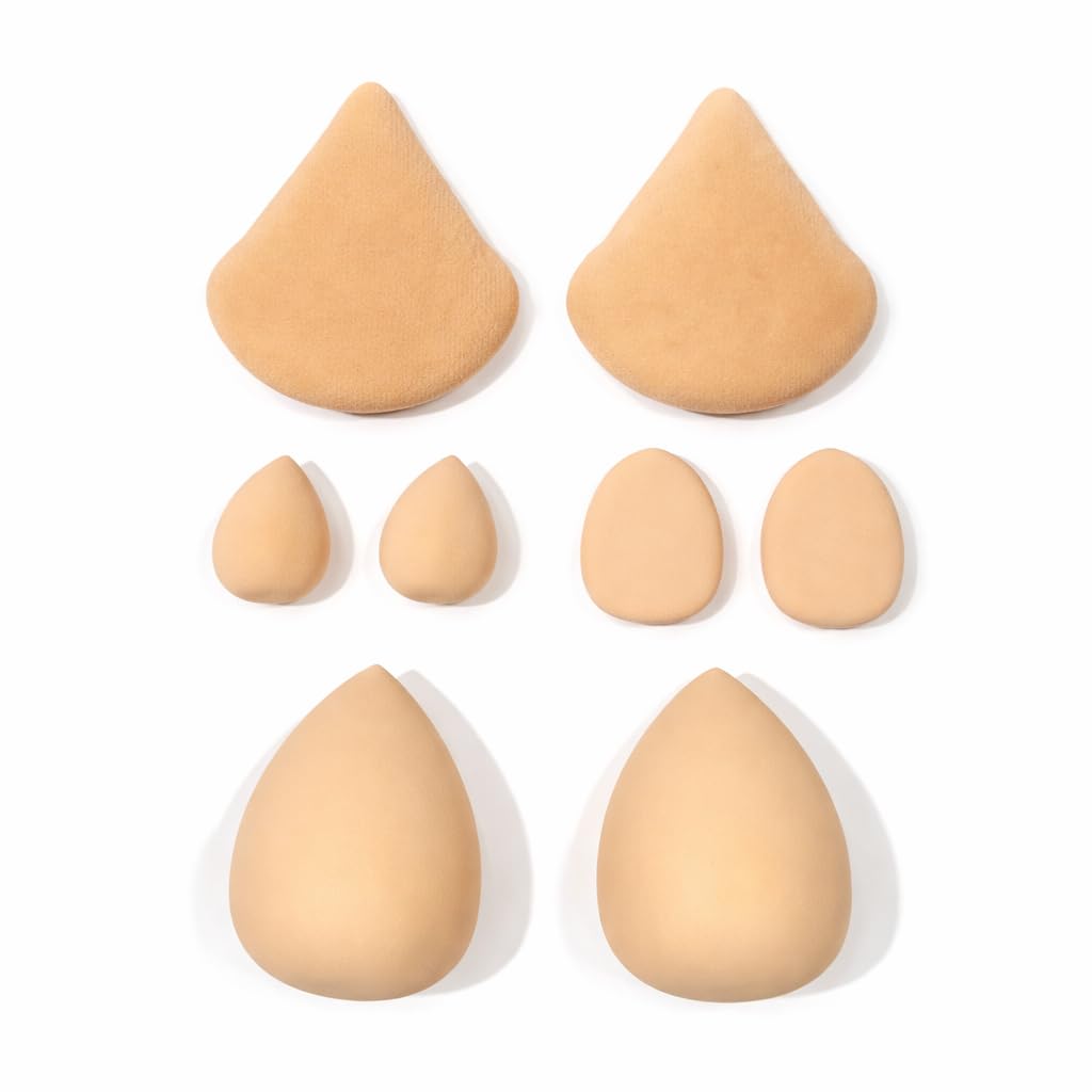 8-in-1 Makeup Puff Set, Latex-Free Foam Beauty Blender, 2 Large, 2 Mini, 2 Triangle Sponges, 2 Mini Finger Triangle Puffs for Foundation, Concealer, Powder Application, Teardrop Shape-image-16