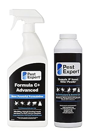Pest Expert Spider Killer Spray 1L Advanced Formulation & Multi-Insect Killer Powder Kills All Insects 300g