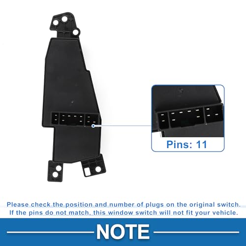Bouton interrupteur de fenêtre électrique 4602466AA Chrysler noir