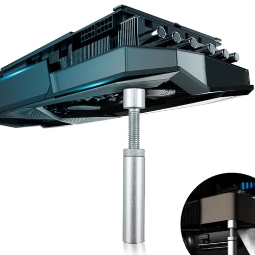 Raykce Soporte para tarjeta gráfica, soporte de GPU para tarjeta gráfica 3070 RTX4090, base magnética antideslizante retráctil, soporte ajustable de 75-125 mm GPU, para tarjeta gráfica y tarjeta de
