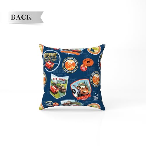 Image of Sassoon Cars Reversible Cartoon Printed Cushion Cover, Blue (Pack of 1)