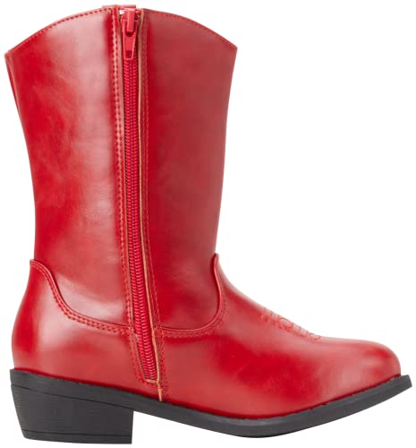 Bebe Girls? Cowgirl Boots ? Classic Western Roper Boots - Cowboy Boots For Girls (Toddler/Girl), Size 9 Toddler, Red #TOP3