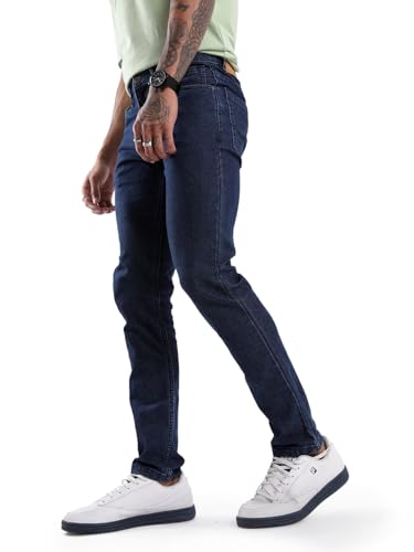 Image of WROGN Men's Cotton Stretch Jeans | Mid Rise | Slim Fit