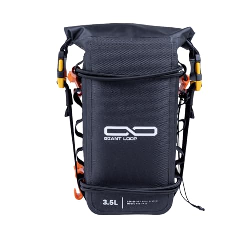 Giant Loop Fender Bag + Number Plate Bag, 3.5 liters of Packable Volume Waterproof Storage Pouch for Essential Items, Ideal for Enduro, Dirt Bike, Snowbike (Black)