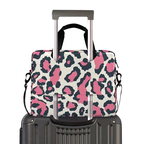 Maletín para portátil con estampado de leopardo rosa 13-15.6 pulg miniatura 3