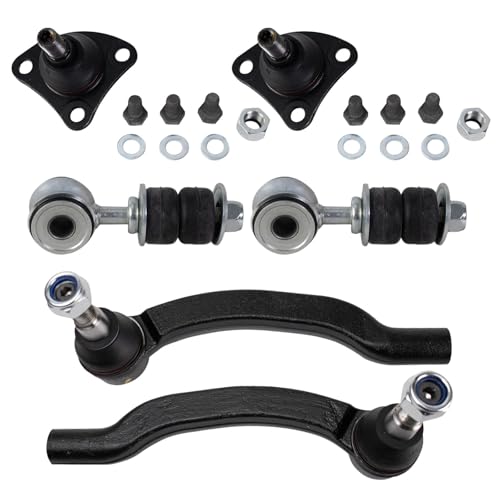 TRQ Front Steering & Suspension Kit Ball Joint Sway Bar Stabilizer Link Tie Rod Compatible with
