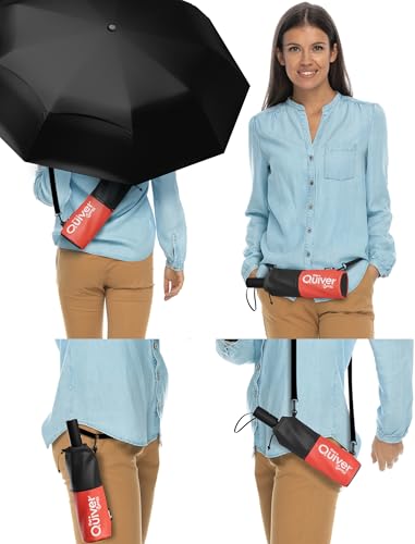 Image of Repel Windproof Travel Umbrella - Compact & Withstands Winds up to 100MPH, Strongest Premium Auto Folding Umbrella for Rain and Sun - Durable, Light & Portable for Women & Men, Fits Backpacks & Cars