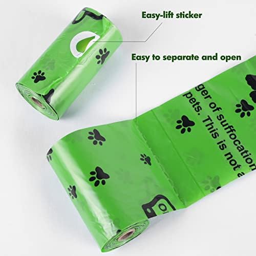 Amazon Brand  Umi Dog Poo Bags, 32 Rolls, 480-counts, 32 x 23cm Dog Poop Bags with Dispenser, Biodegradable and Compostable, Lavender-Scented, Extra Thick, Leak Proof, Pet Waste Bag for Dogs and Cats